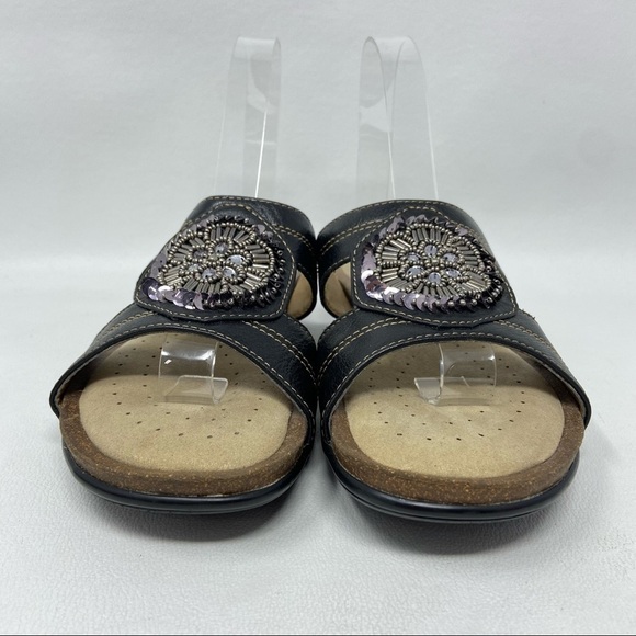 Softspots Footsmart Kory Sandals Black Leather Women's Size 7.5M - Picture 7 of 13